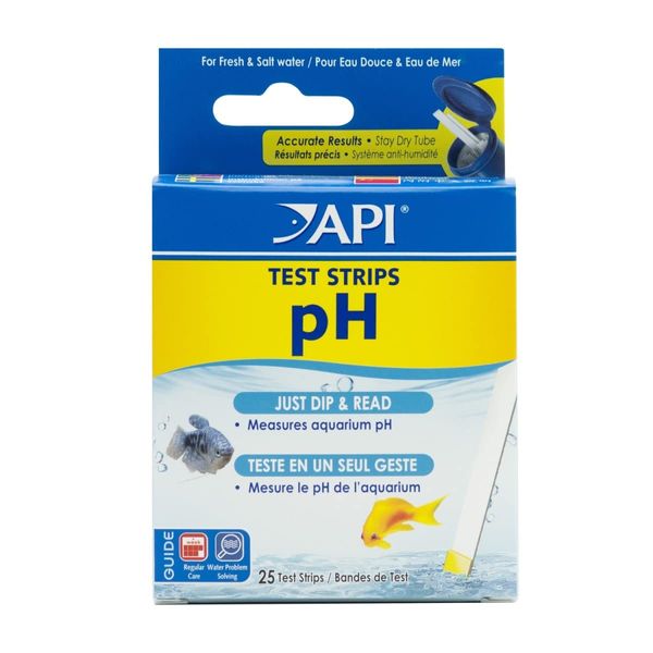 API pH Test Strips 25 Count for Freshwater and Saltwater Aquariums