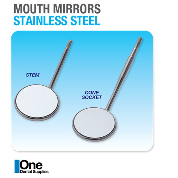 Dental Mouth Mirrors Cone Socket Magnifying  10's NO 4 
