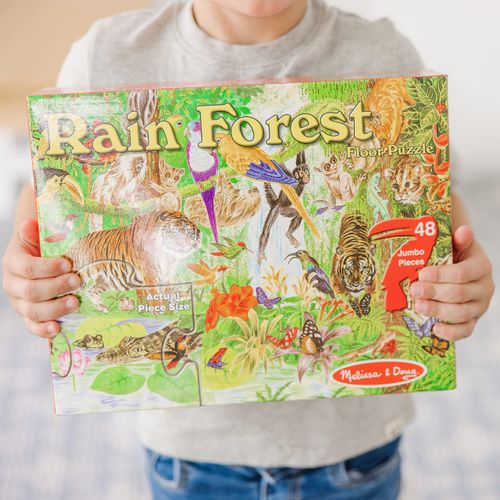 Melissa & Doug Rainforest Floor Puzzle (48 pcs, 2 x 3 feet) - Kids Animal Puzzles, Rainforest Animals, Large Floor Puzzles For Preschoolers And Kids Ages 3+
