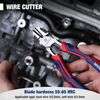 WORKPRO Diagonal Cutting Pliers with Wire Stripper, 200mm Heavy Duty Cr-V Wire Cutters, Multi-Function High Leverage Side Cutters Industrial Pliers