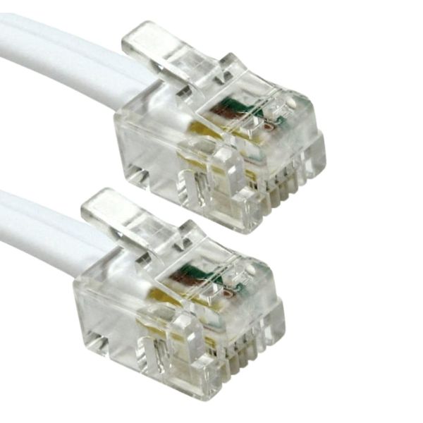 Relloh ADSL Cable RJ11-RJ11 Essential DSL, Modem, BT Broadband Connectivity - Premium Quality Stable Signal Gold Plated Connectors (5m)