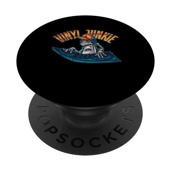 Vinyl Junkie | Equalizer Record Music | Robot Deejay DJ PopSockets Standard PopGrip