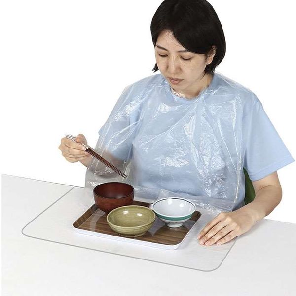 Same-day shipping Disposable meal aprons with pockets, pack of 100 Disposable meal aprons, 100 pieces, stain-resistant, for nursing care, Artec 51958