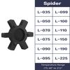 XIKE L090 Solid Type Flexible NBR Rubber Spider Center Insert Fits for L Jaw Coupling Set, Black (4 Pack)
