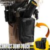 LayLax Compact Dump Pouch, Black, Foldable, Roll-Up, Lightweight, Belt Clip, Drop Prevention, Patch Base