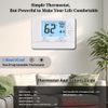 Non-Programmable Wall Thermostat for Home Single-Stage Systems, 1 Heat/1 Cool, Easy DIY, White Backlight