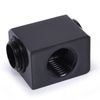Alphacool Low Profile ES L-Connector rotatable G1/4 AG auf G1/4 IG, Deep Black