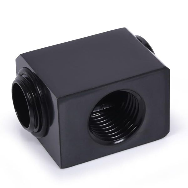 Alphacool Low Profile ES L-Connector rotatable G1/4 AG auf G1/4 IG, Deep Black