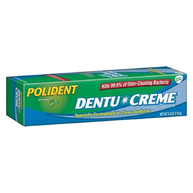 Polident Dentu-Creme Denture Cleaner - 3.9 oz, Pack of 2