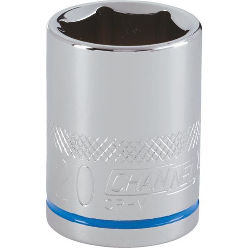 Channellock 1/2" Drive 20 mm 6-Point Shallow Metric Socket