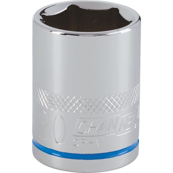 Channellock 1/2" Drive 20 mm 6-Point Shallow Metric Socket