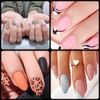 FINGOOO Nail Tips, Ultra Thin, 300 Pieces, Short, Clear, Medium, False Nails, Natural Fit, Adherence (Oval S)