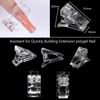 BNG Dual Forms System Flat Square Full Cover Poly Nail Gel Extension Mold Tips with Clips
