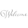 Welcome Wall Sticker Cutting Sticker Waterproof Silver Silver