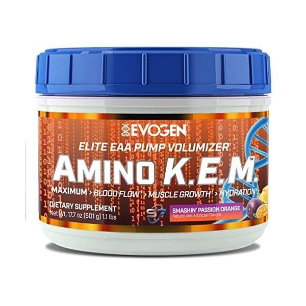 Evogen AminoKEM Passion Orange EAA & BCAA Powder | Premium Essential Amino Ac...
