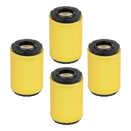 4 Pack Air Filter 591334 796031 Lawn Mower Air Filters Compatible with Briggs and Stratton 594201 797704 Replacement Air Filter, Plus Foam Pre-Cleaners