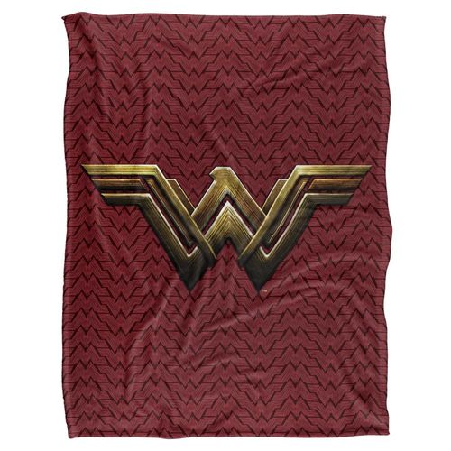 Wonder Woman Blanket, 60"x80" Maroon Logo Silky Touch Super Soft Throw Blanket