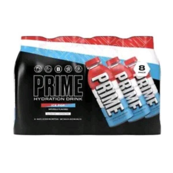 PRIME Hydration Drink / Ice Pop / 8 Pack / NEW (Logan Paul/KSI)