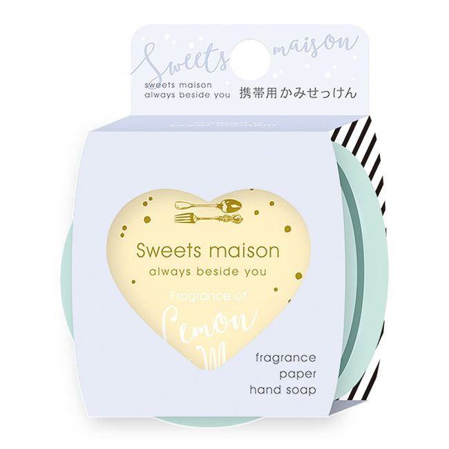 Nol Corporation OB-SMM-57-2 Sweets Maison Paper Soap, Lemon Mint Scent, 40 Sheets