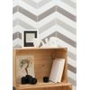 3" x 10" Chevron Ceramic Silver Mist Blue Spanish Tile (10 Pack, 5 Left, 5 Right)