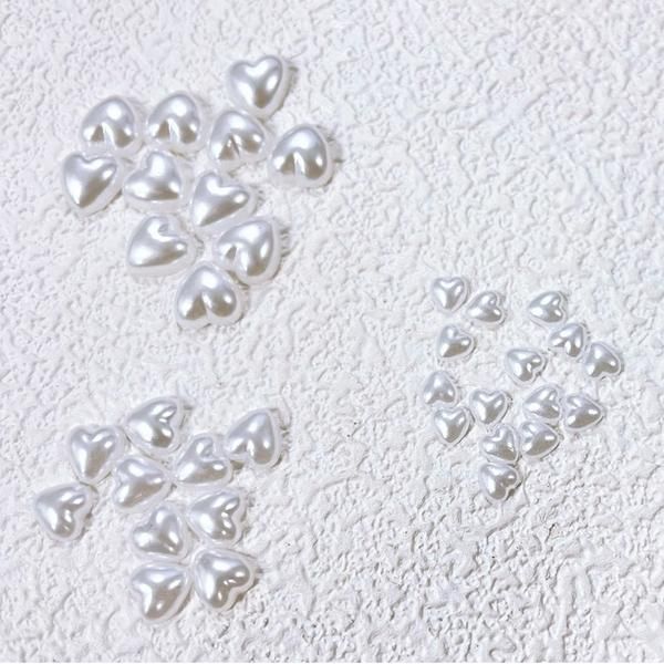 Nail Pearl Heart Parts Stone 10 Pieces Gel Nail Material (WD2C48A)