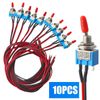 10pcs Mini Toggle Switch ON-OFF 2 Position 3 Pin SPST for DIY Car Dashboard Electronics