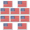 American Flag Patches (10-Pack) USA Flag Embroidered Iron-on Patch