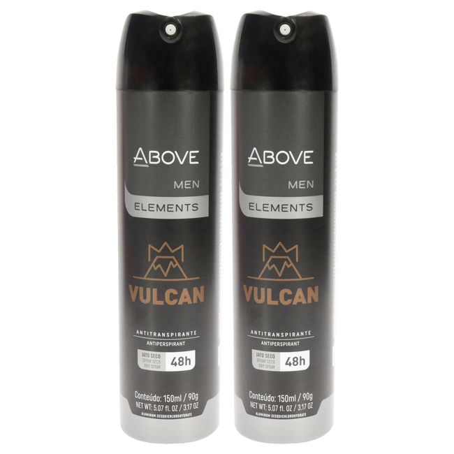 48 Hours Element Antiperspirant Deodorant - Vulcan by Above Pack of 2 Kit set