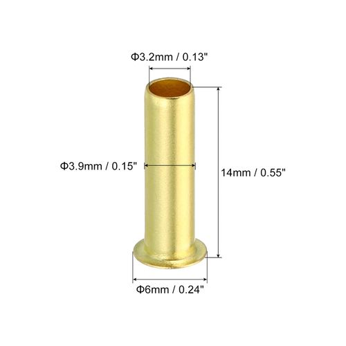PATIKIL 4mm Tube OD Brass Compression Insert, 50 Pack Insert Tube Support Compression Sleeve Fitting Assortment Kit for Air Water Gas Hose