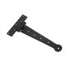 Black Iron T Strap Hinge 9" Modern Decorative Outdoor Bean Tee Hinge with Screws