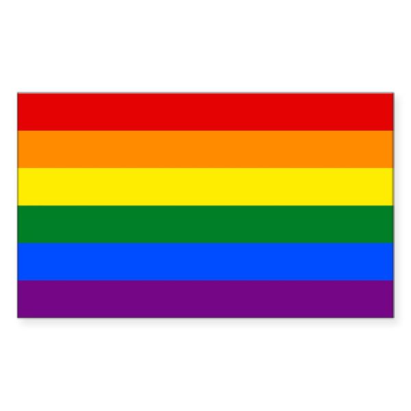 CafePress Rainbow Gay Pride Flag Rectangle Bumper Sticker Car Decal