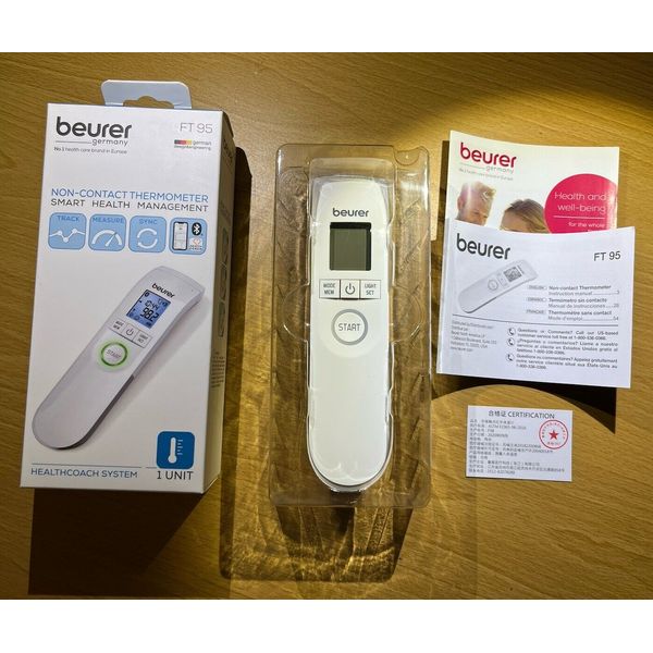 Beurer FT 95 Bluetooth Non-Contact Thermometer  #0287 track-measure-sync-BT