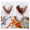 Scarves Satin Girls Silk Scarf Silk Small Square Scarf 88 cm Autumn and Winter Literary Temperament Scarf Women Japanese