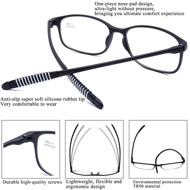 AQWANO Stylish Cat Eye Computer Reading Glasses Designer Blue Light Block  Eyeglasses Readers Anti UV400 Digital Eyestrain with Sping Hinge for