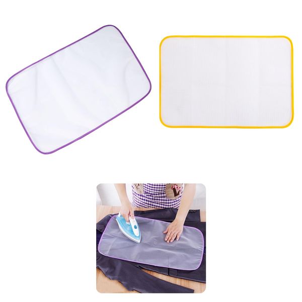 2pcs Protective Ironing Cloth Mesh Fabric Iron Pressing Cloth,40 x 60cm Protective Ironing Scorch Saving Mesh Pressing Pads for Easy Ironing Protection,for Steam Pressing on Tabletop or Bed