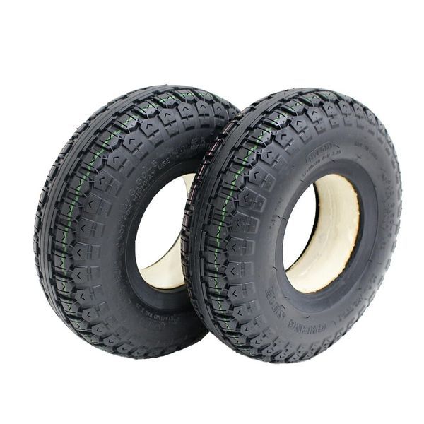 [Set of 2] CHENG SHIN 3.50/4.10-5 No-Puncture Tires for Welfare Electric Carts, Serio Serio ATEX Genuine Tires, Urethane Tires, Urethane, Non-Puncture, Rear Wheel, Senior Car, Electric Wheelchair,