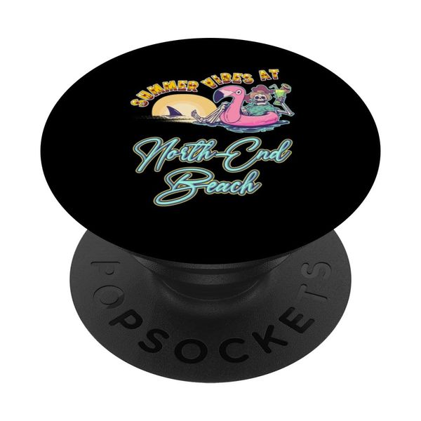 Summer Vibes At North-End Beach Summer Beach Waves PopSockets Swappable PopGrip
