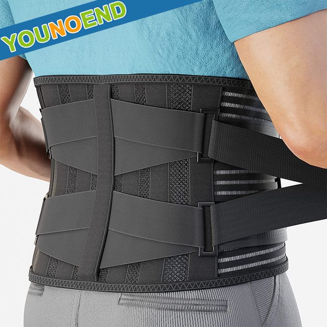 Adjustable Back Brace with Lumbar Pad, Back Support Braces