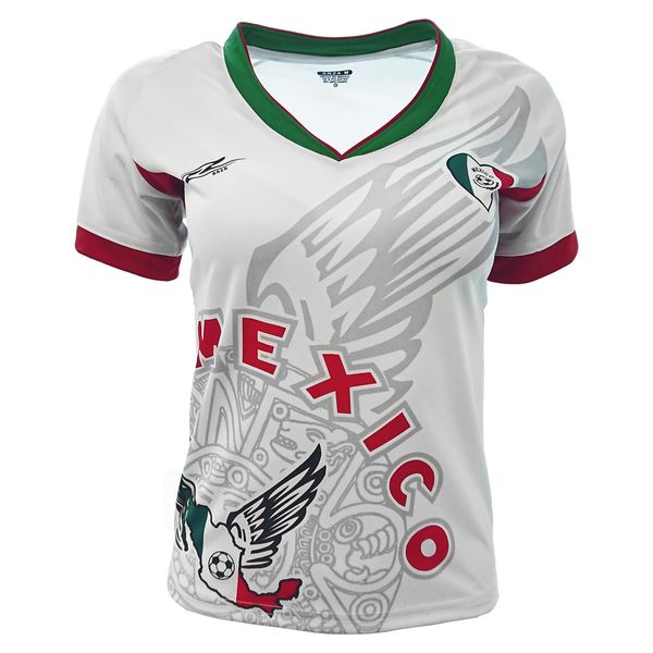 Arza Sports Mexico Womens Soccer Jersey Exclusive Desin (Small, White)