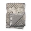 Baby Velour Bubble Wrap Blanket with Satin Trim (Grey)