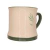 Leaf Ceramic Mug Green & White 8.8 CM Microwave & Dishwasher Safe Gift Tableware