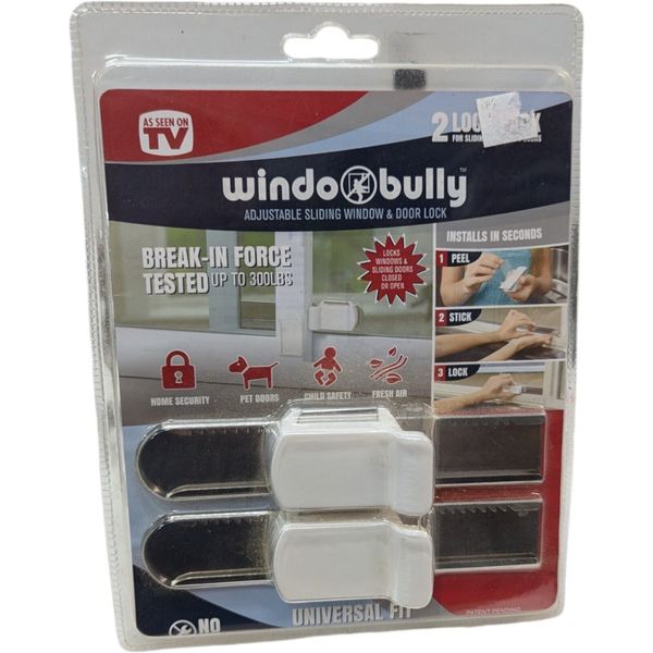 NEW Windo Bully 2 Lock Pack Universal Fit - Sliding Windows/Doors