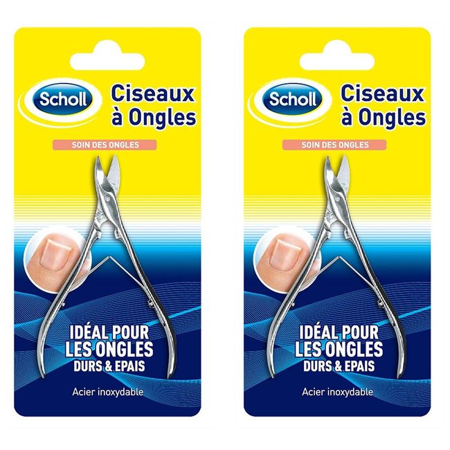 Scholl Set of 2 Nail Scissors for Toenails - Precise and Neat Cut - 11 cm