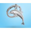 O meta[l]morphose METALMORPHOSE MTM145-01 Dolphin Keyring, silver, One Size