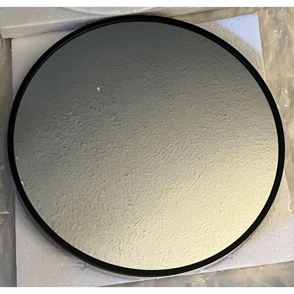 16” Diameter Round Mirror Black Frame 40x40cm NEW In Box