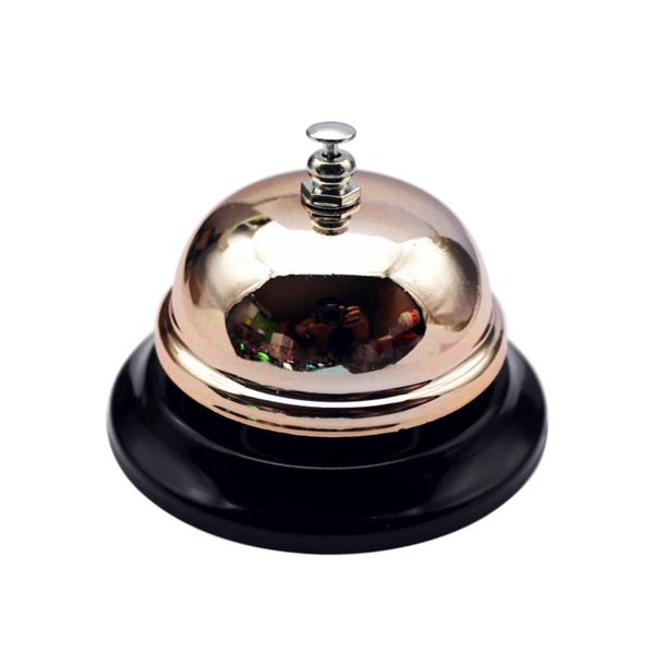 LdawyDE Call Bell, Desktop Service Calling Bell Game Button Bell Multi-Uses Calling Ringing Suitable for Hotels Restaurants Schools Bars Counter Reception, Strong Durable Metal, Rose Gold