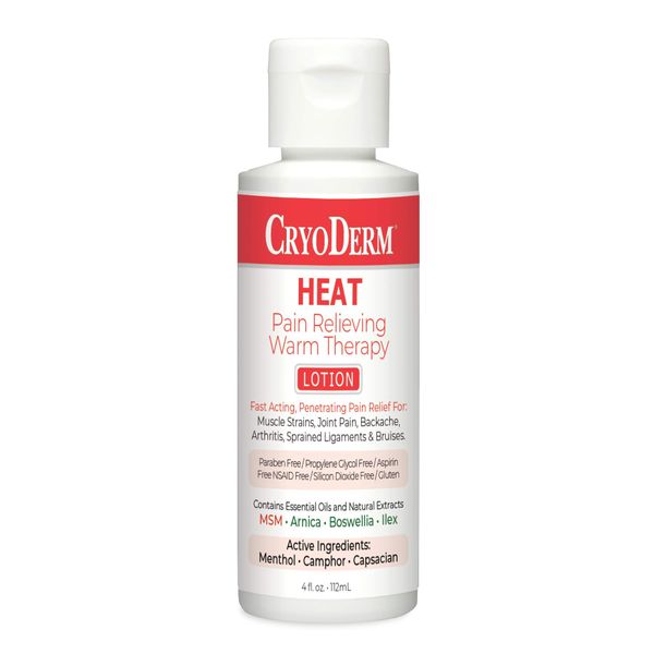 CryoDerm Heat Lotion 4 oz (1 Pack)