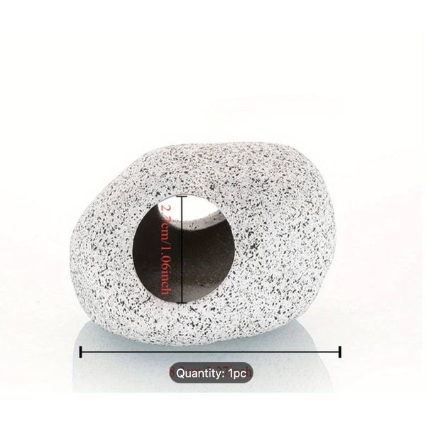 Petite aquarium cave, white granite color, supports aquarium health!