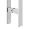 450*40*10mm H-shaped Double Sided Mirror Polishing Push Pull Door Handle Silver 