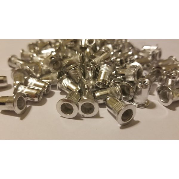 100 Pcs 10-32 Aluminum  Flange Nutserts Rivet Nut Rivnut Nutsert